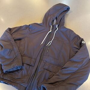 Vuori Dark Gray Hooded Puffer Jacket